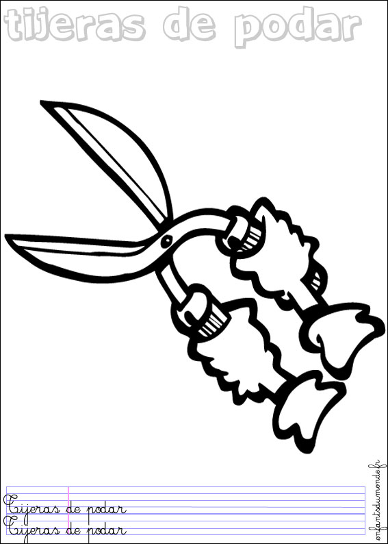 coloriage secateur 1
